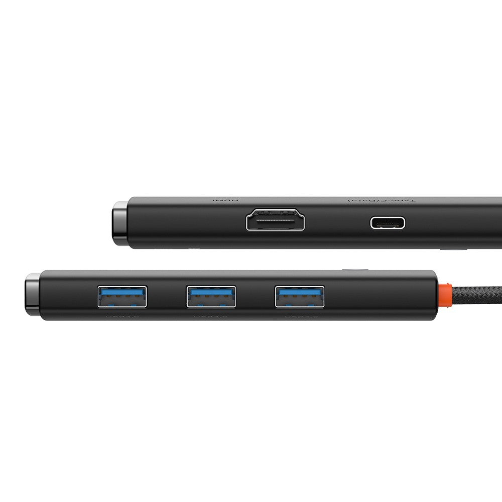 Baseus Lite Series 5-Port Type-C HUB Docking Station (Type-C to HDMI+USB3.0*3+PD)-Black