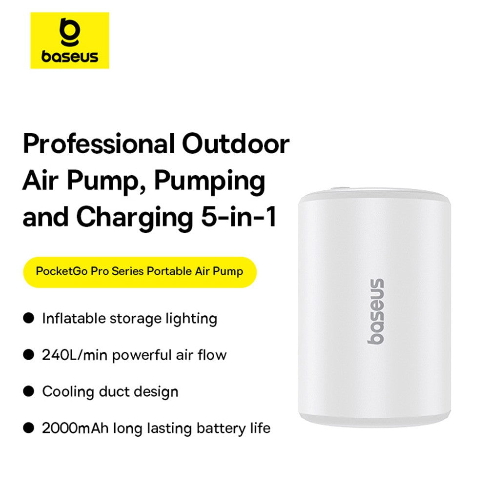 Baseus PocketGo Pro Series Portable Air Pump-Stellar White