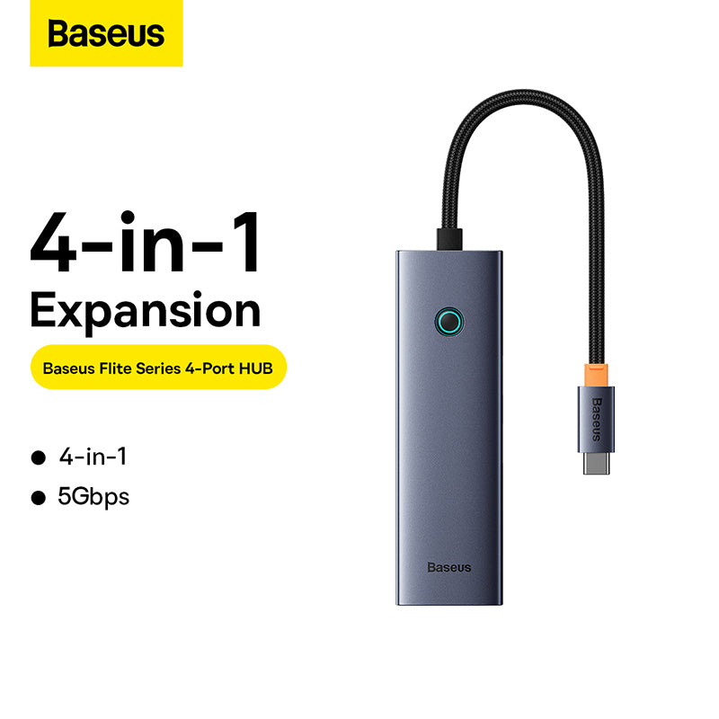 Baseus Flite Series 4-Port HUB Docking Station(Type-C to USB3.0*4)