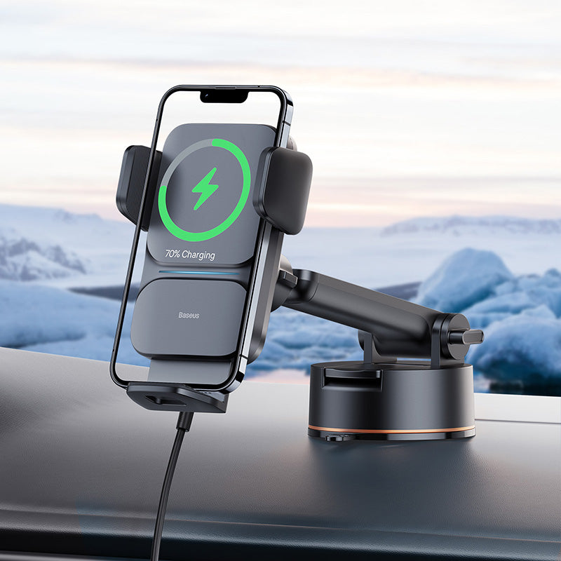 Baseus Wisdom Auto Alignment Car Mount Wireless Charger QI 15W (Suction Base)