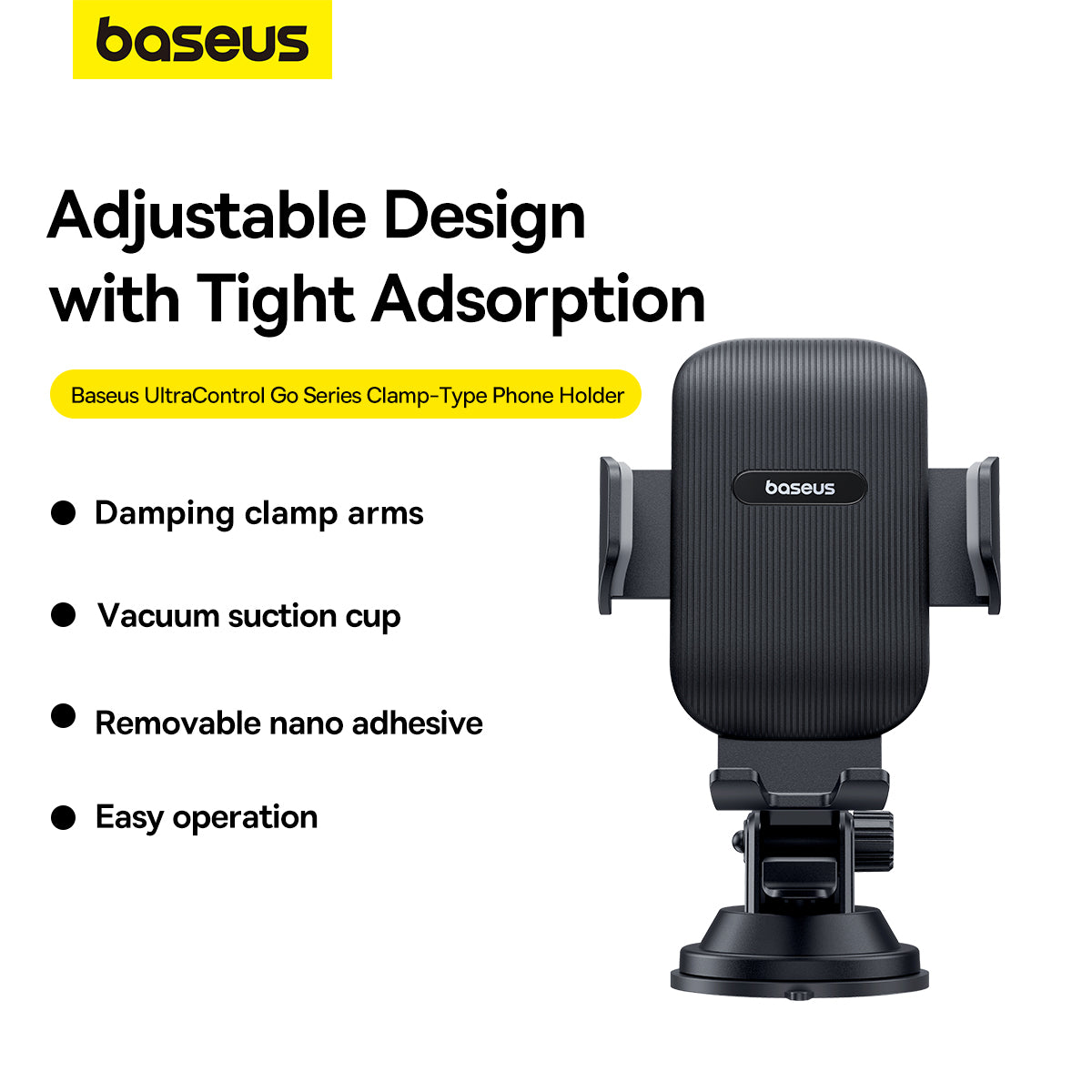 Baseus UltraControl Go Clamp-Type Car Phone Holder