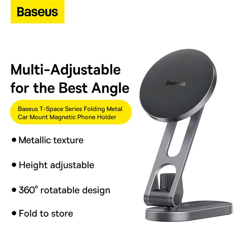 Baseus T-Space Series Folding Metal Car Mount Magnetic Phone Holder