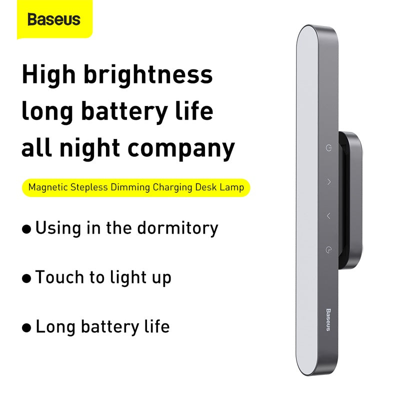 Baseus Magnetic Stepless Dimming Charging Desk Lamp Deep Gray