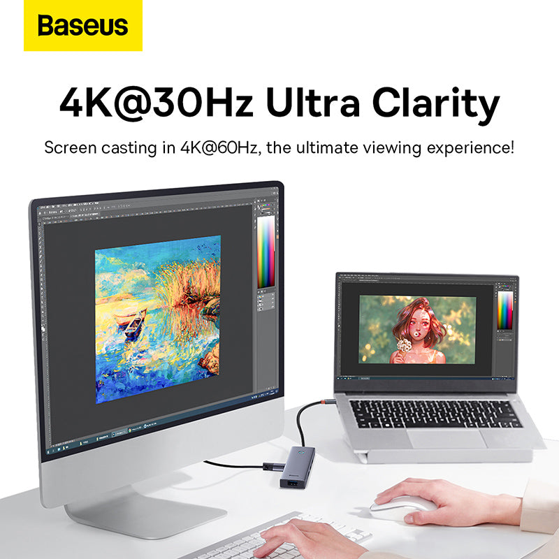 Baseus Flite Series 5-Port HUB Docking Station(Type-C to HDMI4K@30Hz*1+USB 3.0*4)