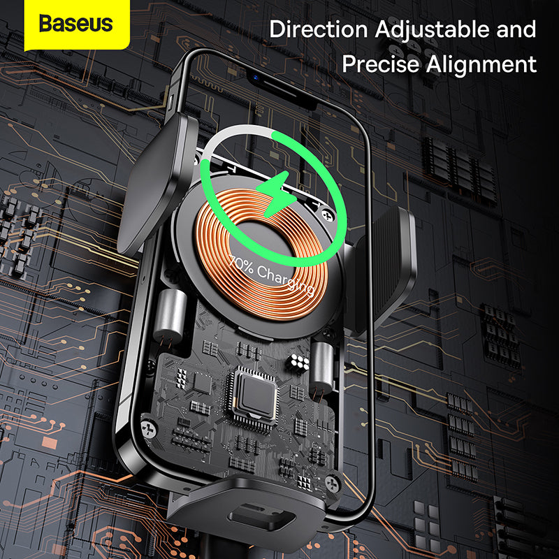 Baseus Wisdom Auto Alignment Car Mount Wireless Charger (QI 15W) (Air Outlet Base)