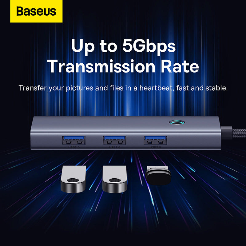 Baseus Flite Series 5-Port HUB Docking Station(Type-C to HDMI4K@30Hz*1+USB 3.0*4)
