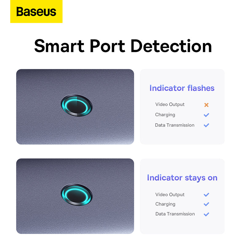 OS-Baseus UltraJoy Series 7-Port HUB Docking Station Space Grey Type-C to HDMI4K@60Hz*1+USB3.0*2+PD*1+RJ45*1+SD/TF3.0*1