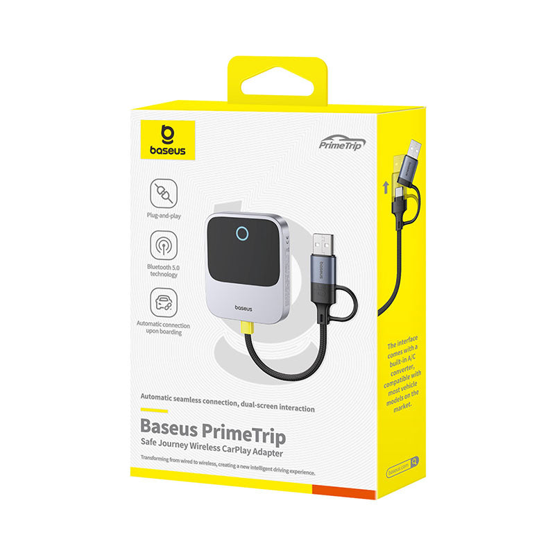 OS-Baseus SafeJourney Series Wireless CarPlay Adapter Space Grey