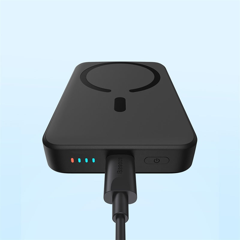 Baseus Magnetic Mini Wireless Fast Charge Power Bank 10000mAh 20W(With Baseus Simple wiring Type-C to Type-C 60W(20V/3A)30cm)