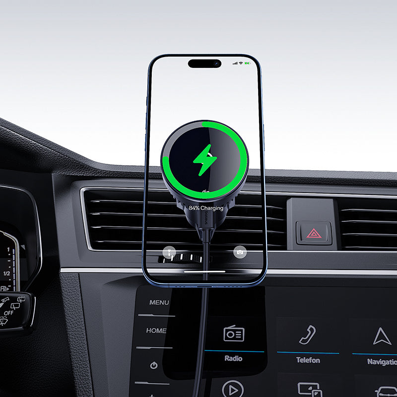Baseus MagPro Series Magnetic Wireless Charging Car Mount Air Vent Version 15W Qi2.0 Cosmic Black