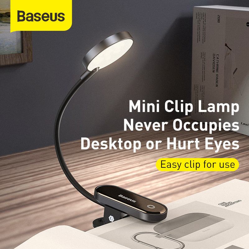 Baseus Comfort Reading Mini Clip Lamp Dark Gray