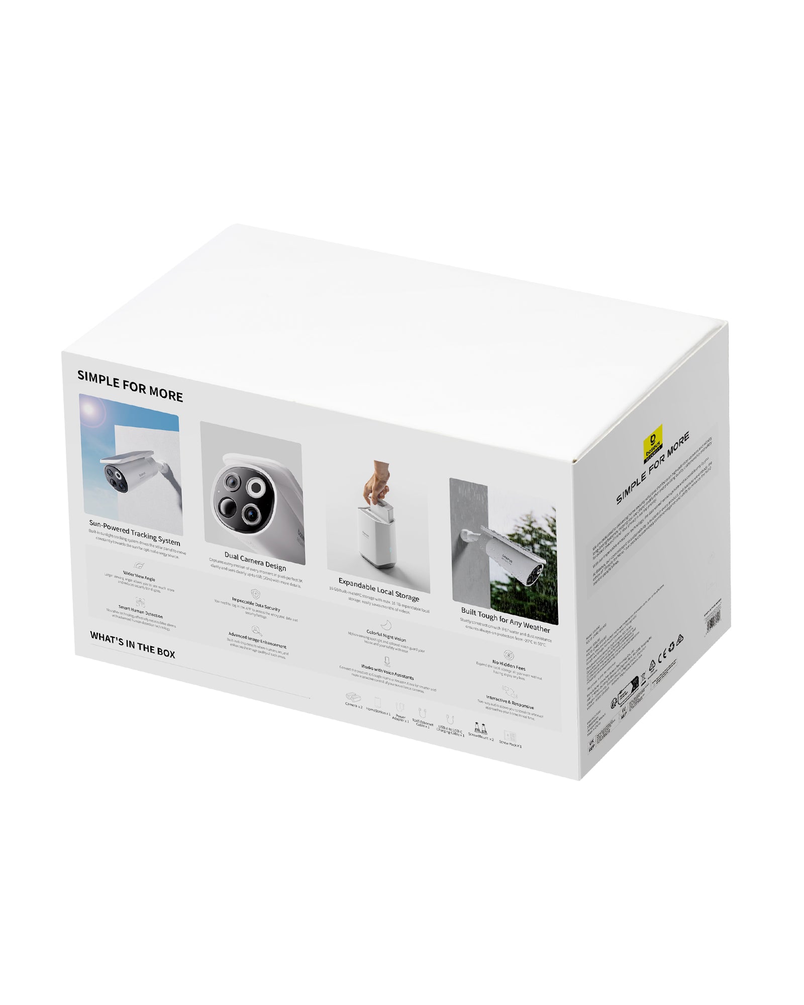 Baseus Security S1 Pro Outdoor Dual Camera 3K 2-Cam Kit White