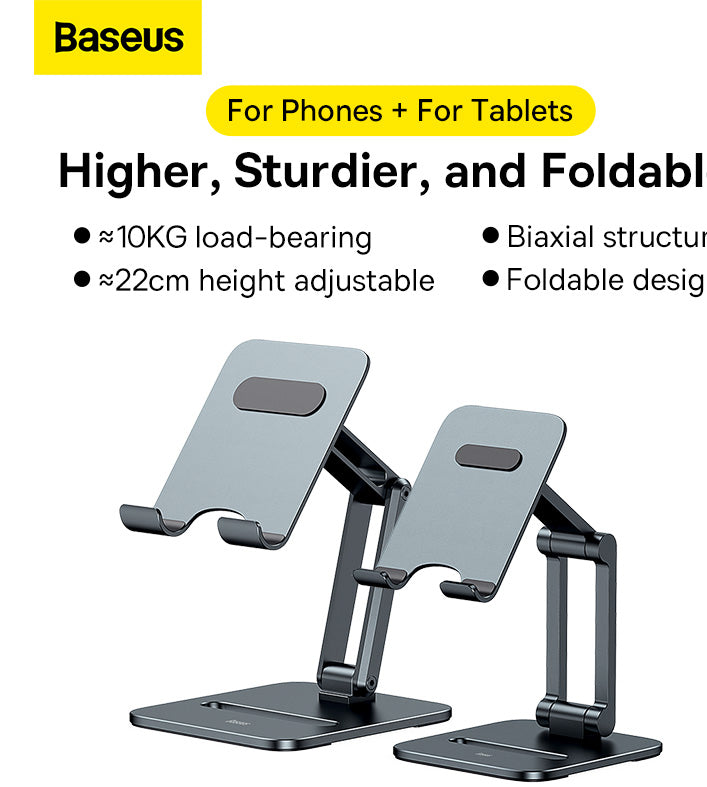 Baseus Desktop Biaxial Foldable Metal Stand (for Phones) Grey