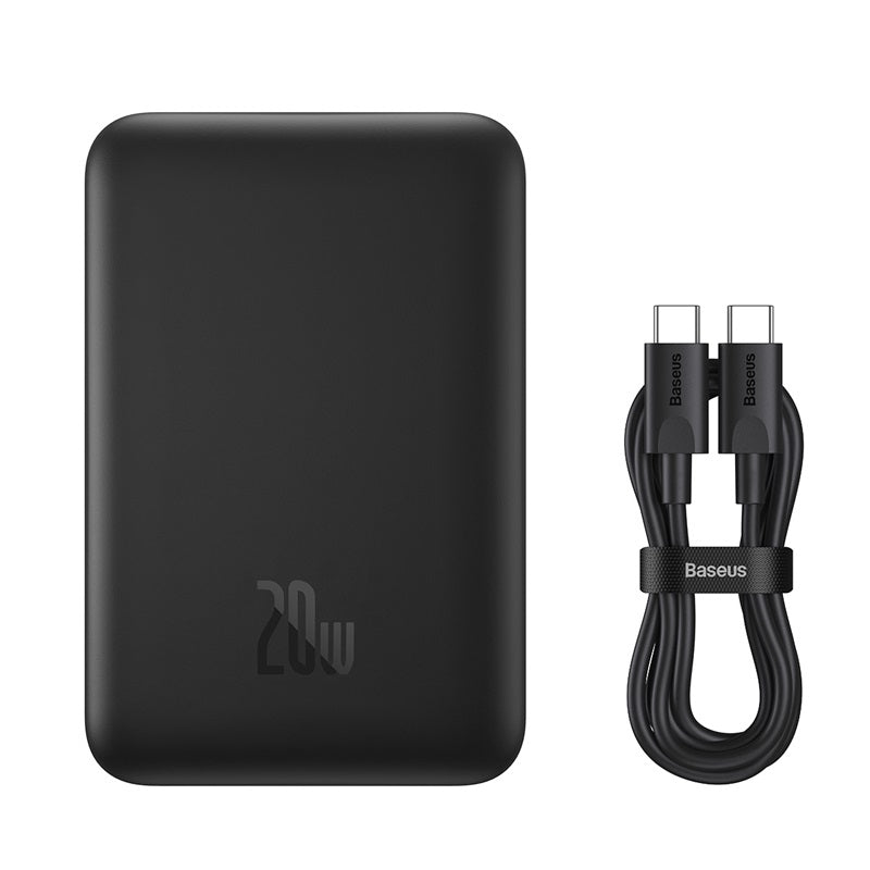 Baseus Magnetic Mini Wireless Fast Charge Power Bank 10000mAh 20W(With Baseus Simple wiring Type-C to Type-C 60W(20V/3A)30cm)