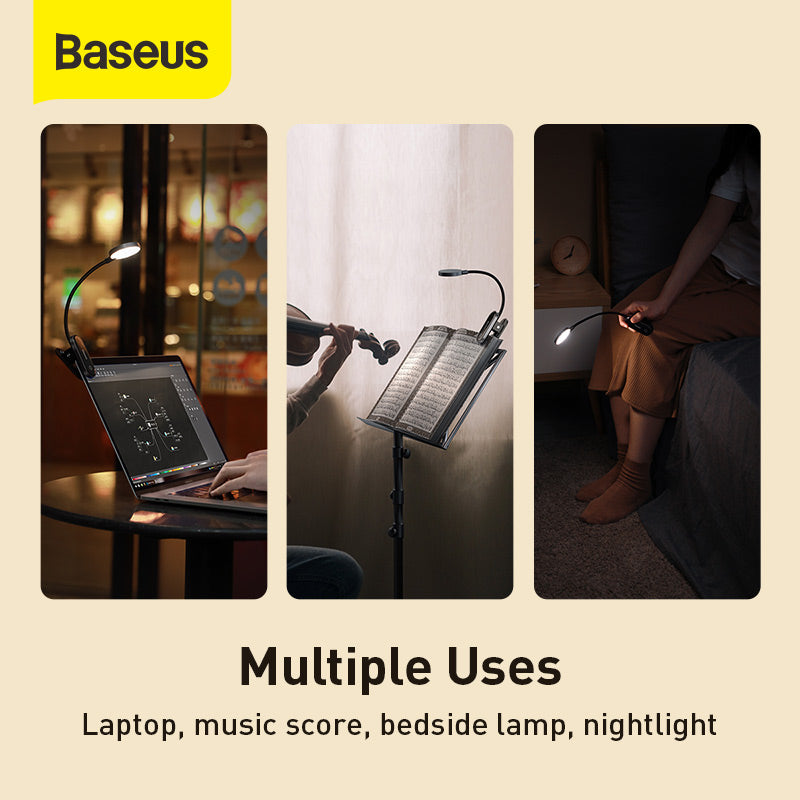 Baseus Comfort Reading Mini Clip Lamp Dark Gray