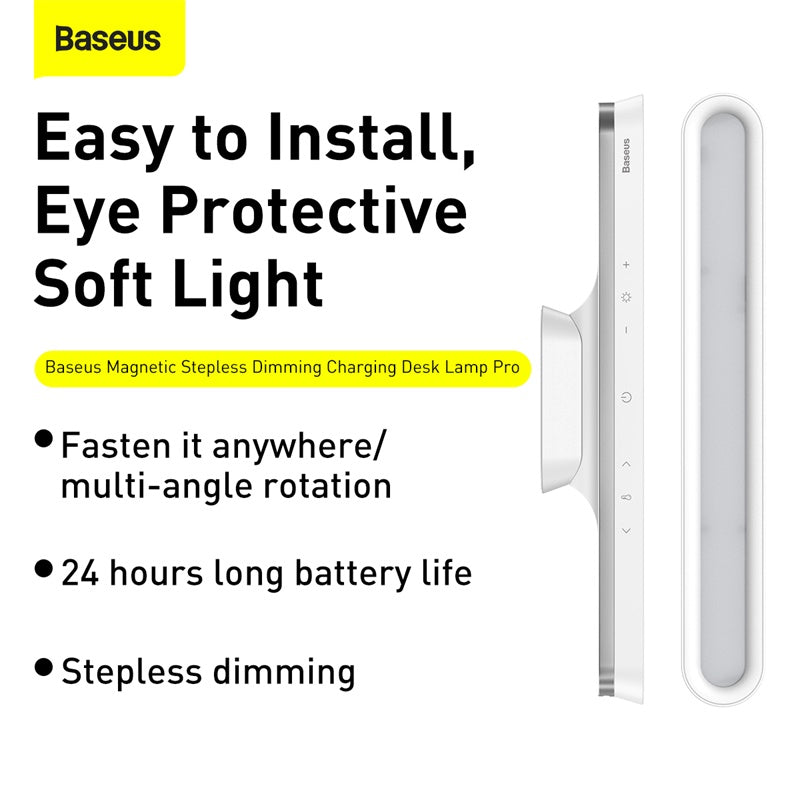 Baseus Magnetic Stepless Dimming Charging Desk Lamp Pro White