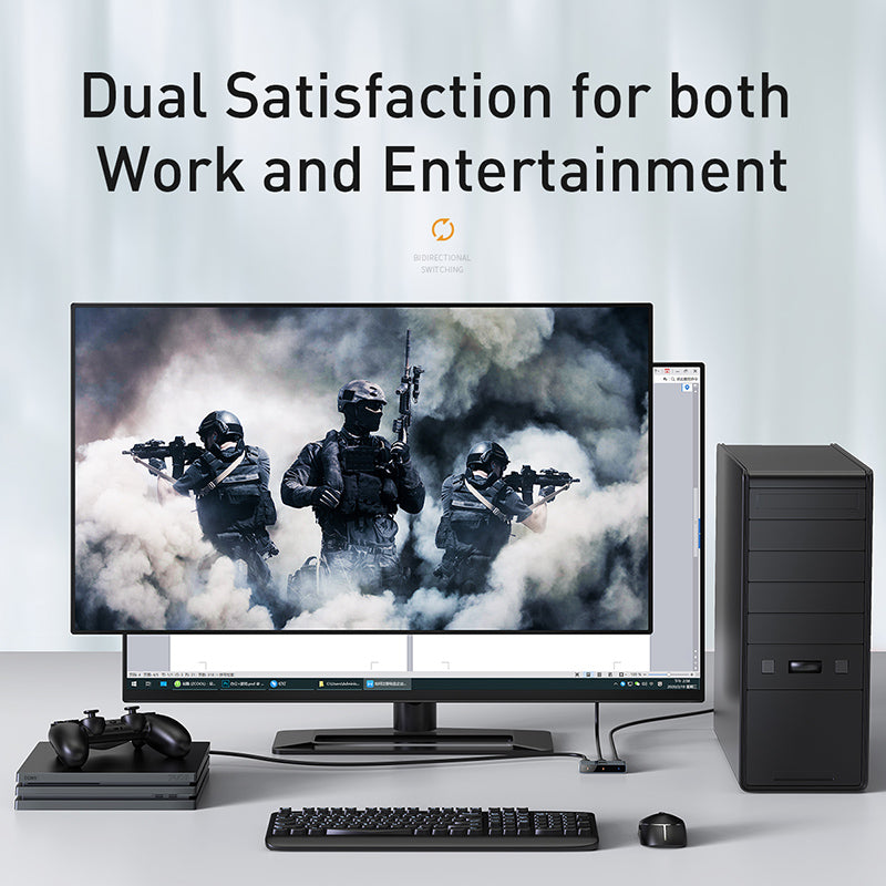 Baseus Matrix HDMI switcher (2in1or 1in2) Space Gray
