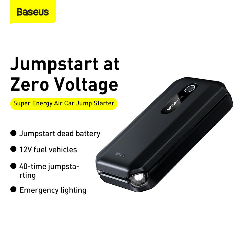 Baseus Super Energy Air Car Jump Starter (10000mAh, Peak Current 1000A)