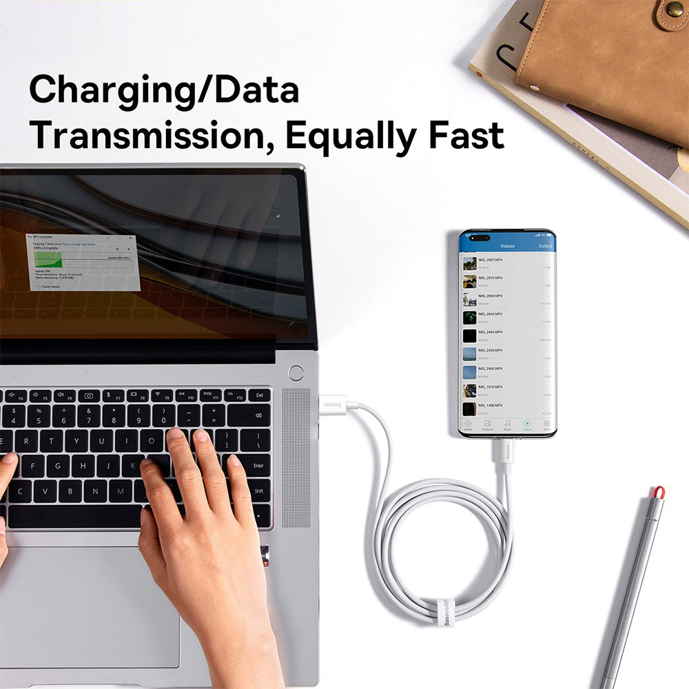 Baseus Superior Series Fast Charging Data Cable USB to Type-C 100W 2M-White