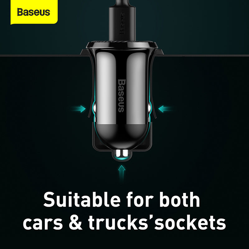 Baseus Grain Pro Car Charger (Dual USB 4.8A)