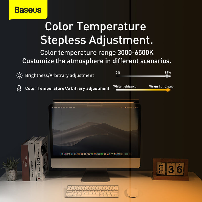 Baseus i-wok Series USB Asymmetric Light Source Screen Hanging Light (fighting) Pro Black