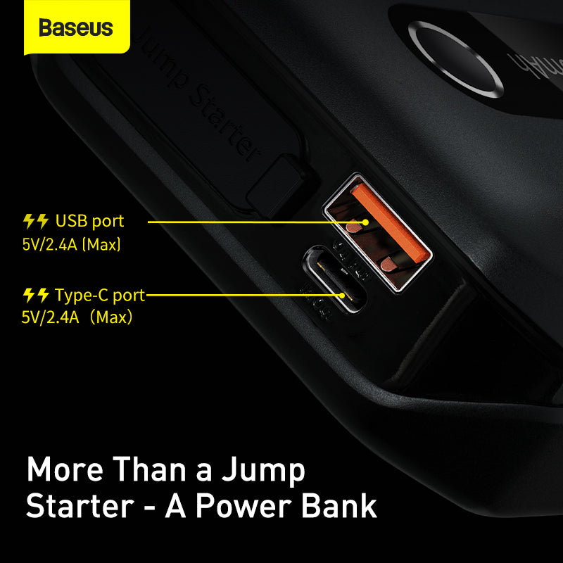 Baseus Super Energy Air Car Jump Starter (10000mAh, Peak Current 1000A)