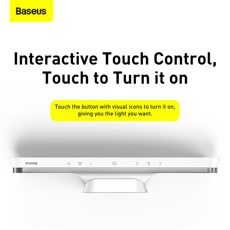 Baseus Magnetic Stepless Dimming Charging Desk Lamp Pro White
