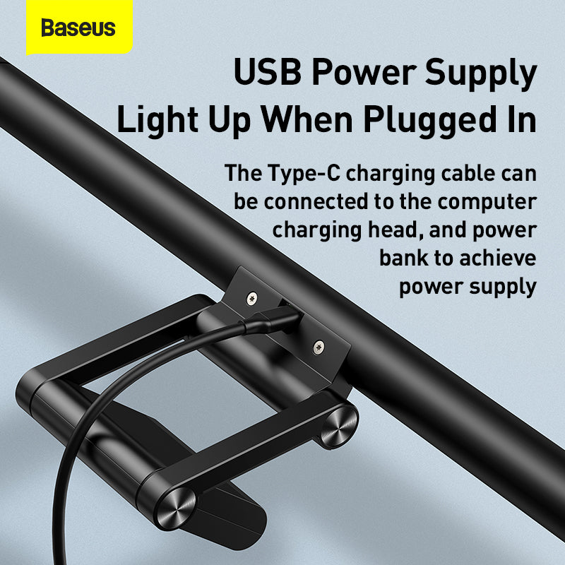 Baseus i-wok Series USB Asymmetric Light Source Screen Hanging Light (fighting) Pro Black