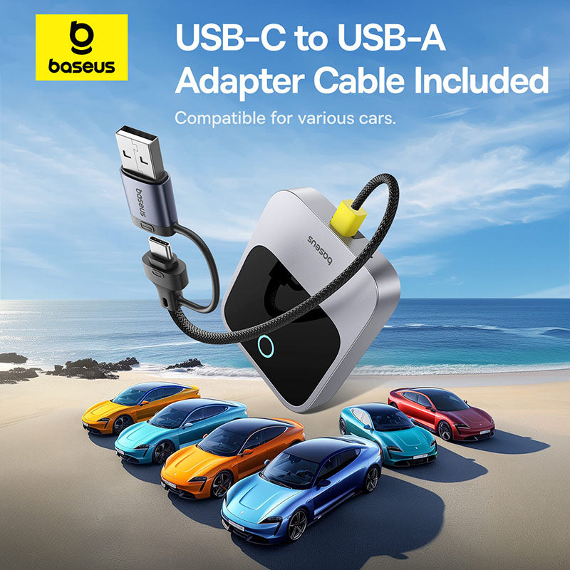 OS-Baseus SafeJourney Series Wireless CarPlay Adapter Space Grey