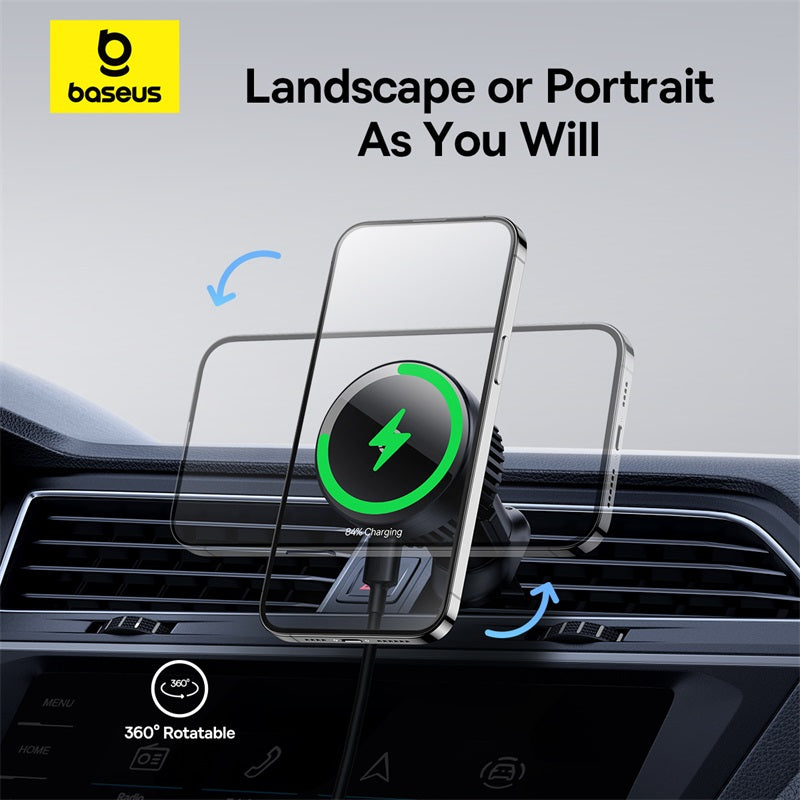 Baseus MagPro Series Magnetic Wireless Charging Car Mount Air Vent Version 15W