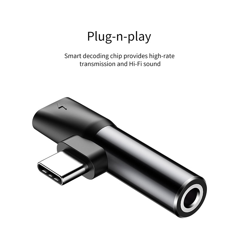 Baseus L41 Type-C (input) for Type-C Female Connectors + 3.5 mm Female Connector Adapters