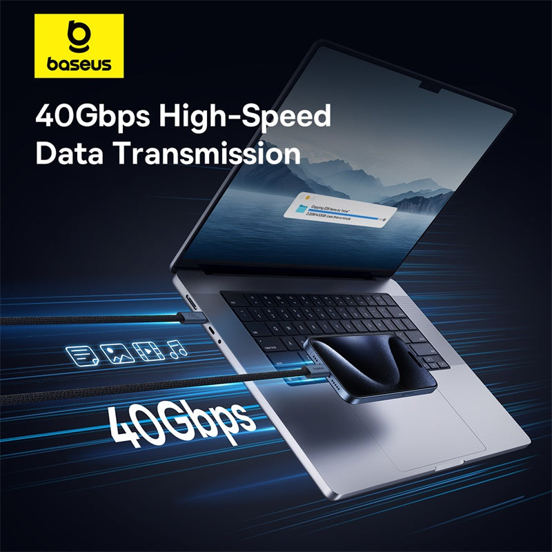 Baseus Flash Series 2 USB4 Full Featured Data Cable Type-C to Type-C 240W 1m