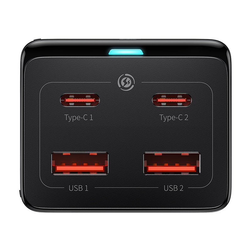 Baseus GaN3 Pro Desktop Powerstrip 2AC+2 U+2C 100W CN Black (With Mini White Cable Type-C to Type-C 100W(20V/5A) 1m Black)