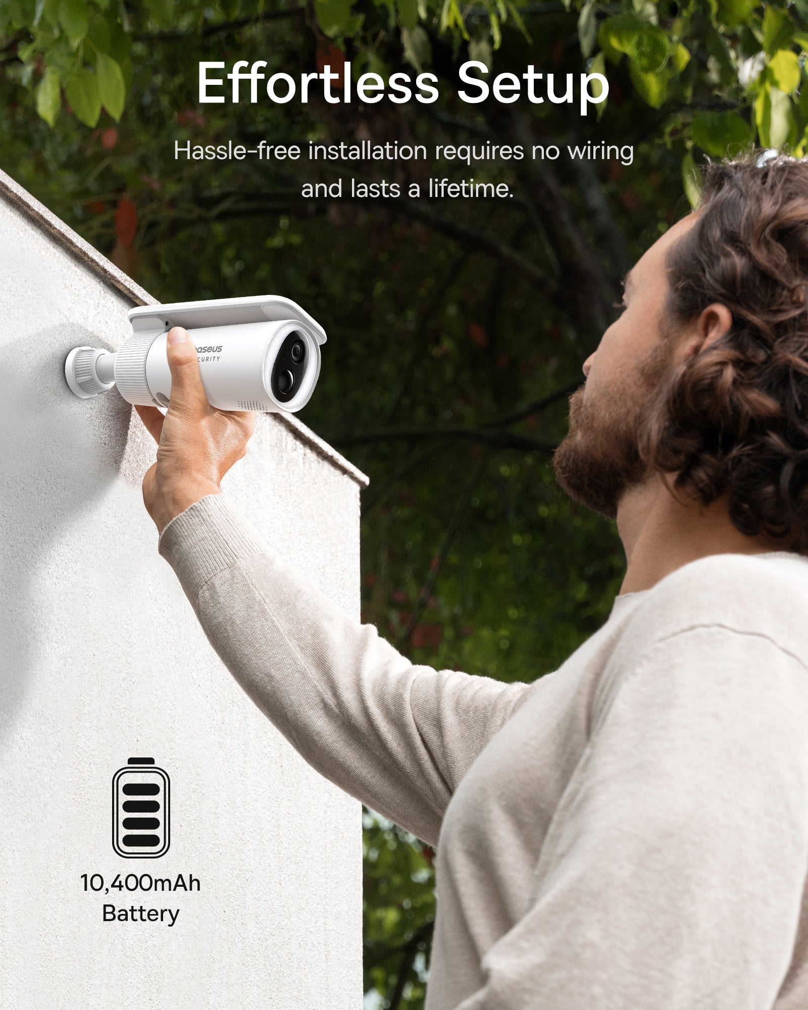Baseus Security S1 Outdoor Camera 2K White