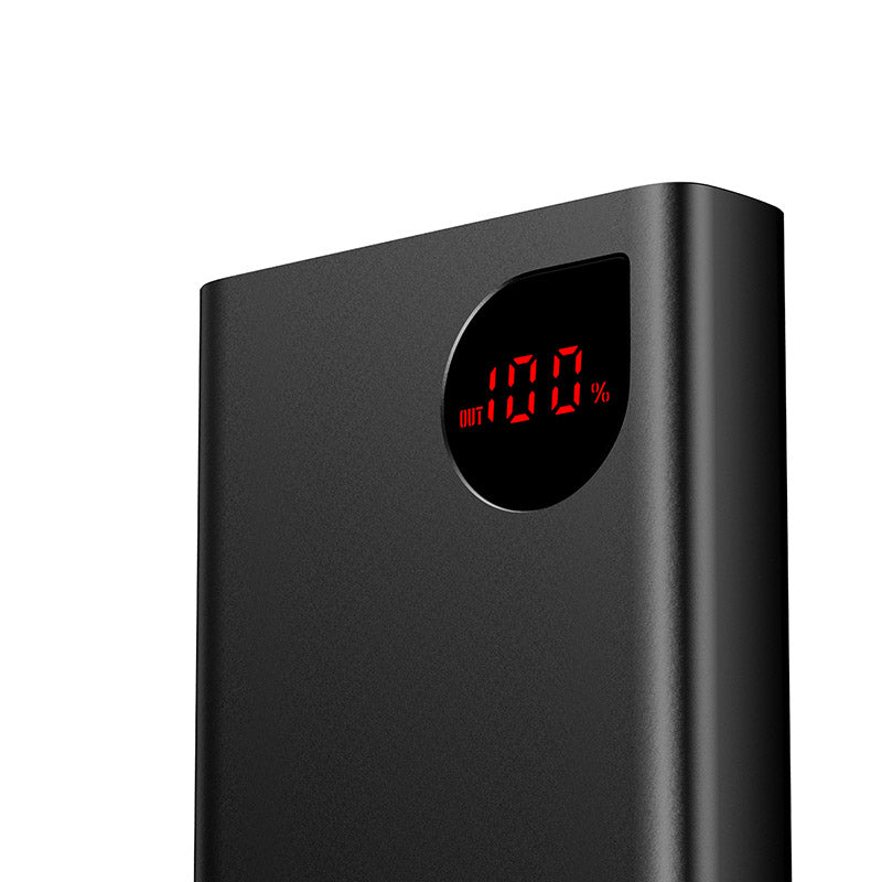 Baseus Adaman Metal Digital Display Quick Charge Power Bank 20000mAh 22.5W (With Simple Series Charging Cable USB to Type-C 3A 0.3m Black)