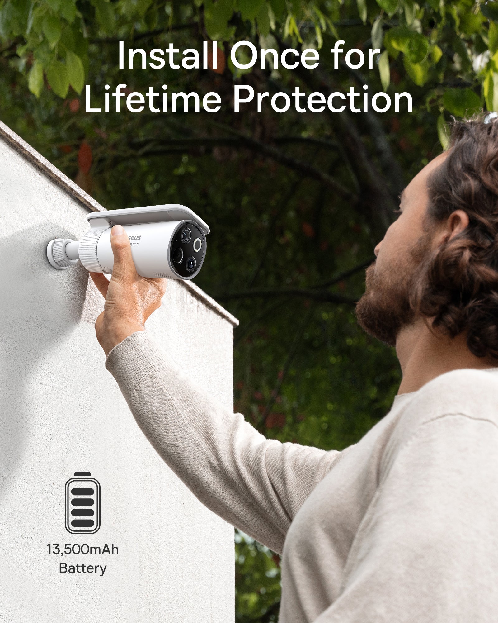 Baseus Security S1 Pro Outdoor Dual Camera 3K 2-Cam Kit White