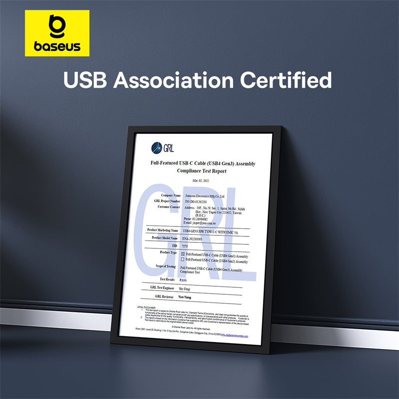 Baseus Flash Series 2 USB4 Full Featured Data Cable Type-C to Type-C 240W 1m