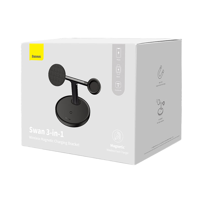 Baseus Swan 3-in-1 Wireless Magnetic Charging Bracket 20W Black Universal Version