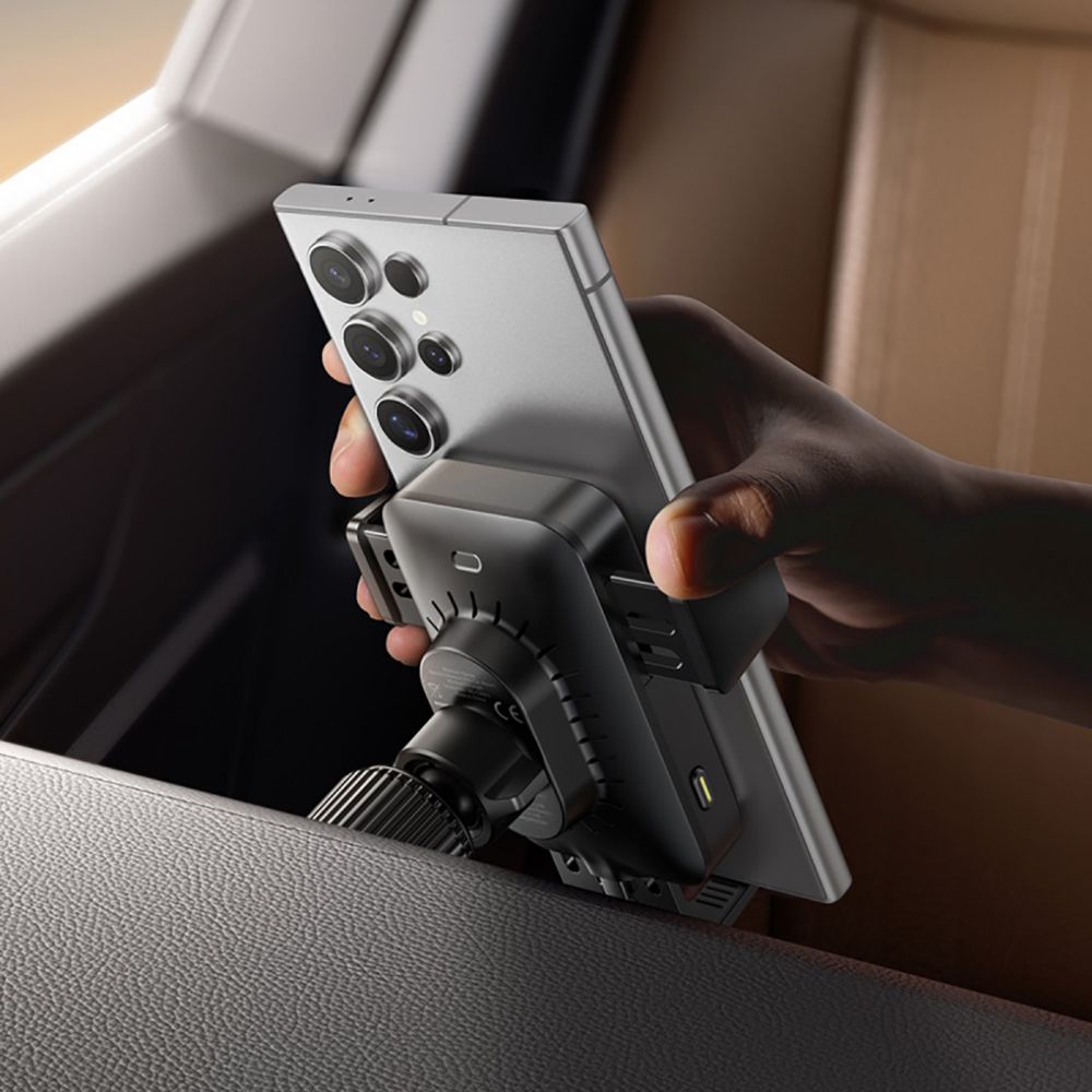 Baseus Wisdom Pro 15W QI Wireless Charger Car Mount Black
