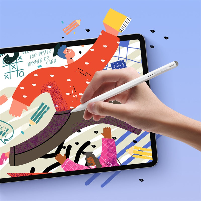 Baseus Smooth Writing 2 Series Stylus with LED Indicators (Active/Passive version with type-C cable, active pen tip and passive pen cap)