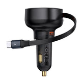 Baseus Enjoyment Pro Car Charger U+Retractable Type-C Cable 60W