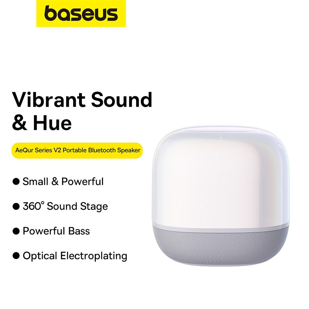 Baseus AeQur V2 Wireless Speaker Moon-White