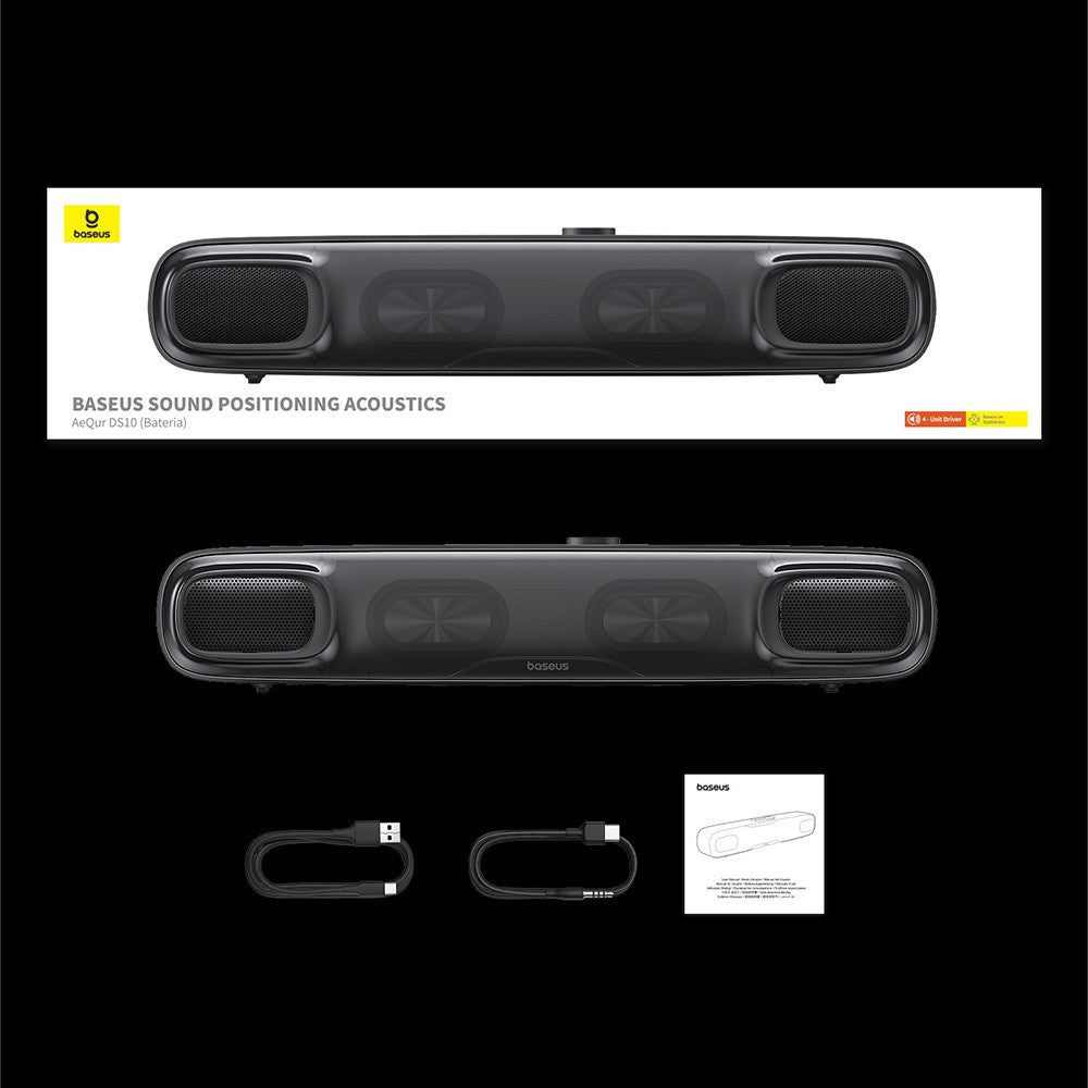 Baseus AeQur DS10 Mini Soundbar-Cluster Black