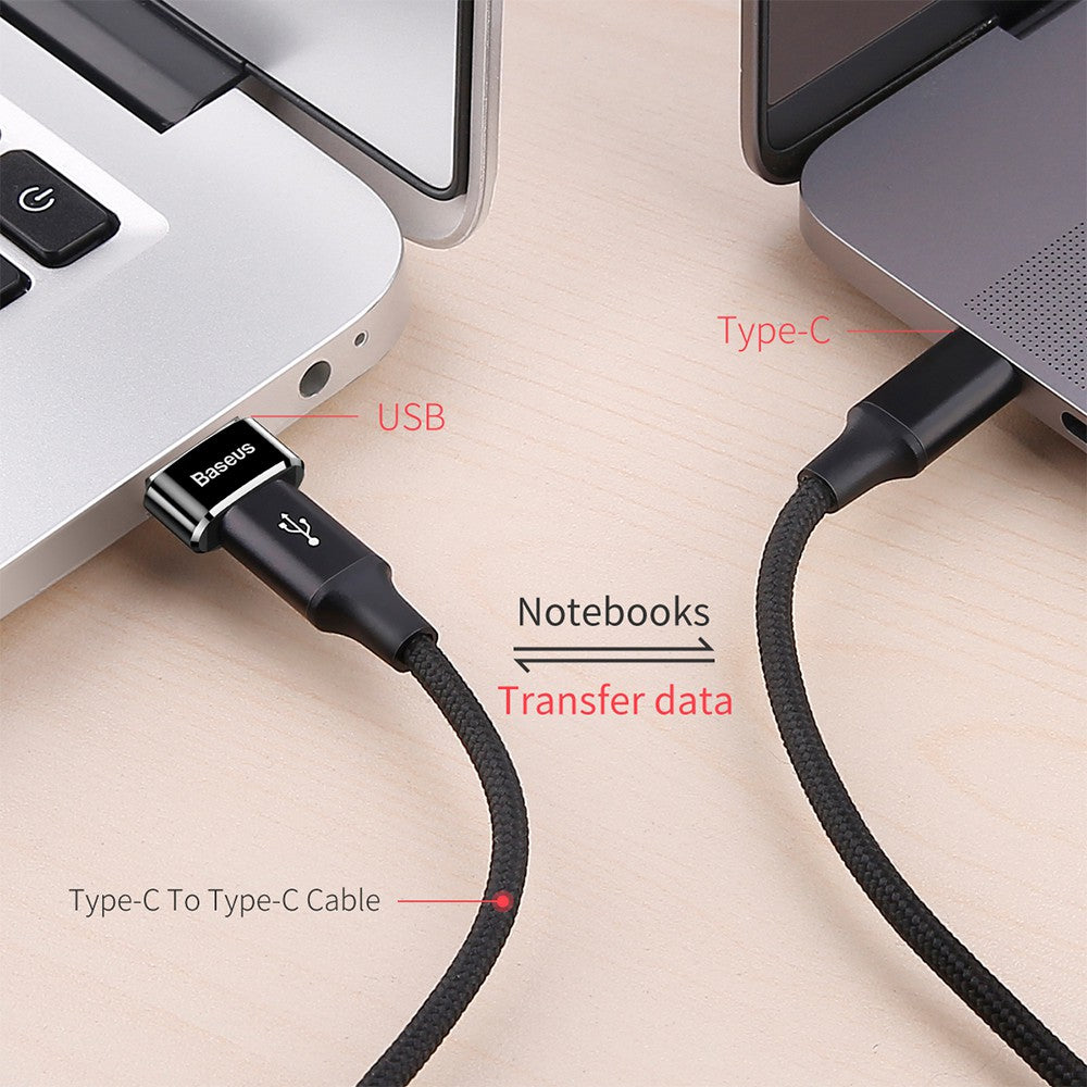 Baseus Mini Type-C Female to USB Male Adapter Converter Black
