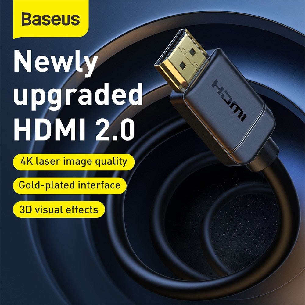 Baseus HDMI 2.0 cable 4K 60 Hz 3D HDR 18 Gbps CAKGQ-E01 8M-Black