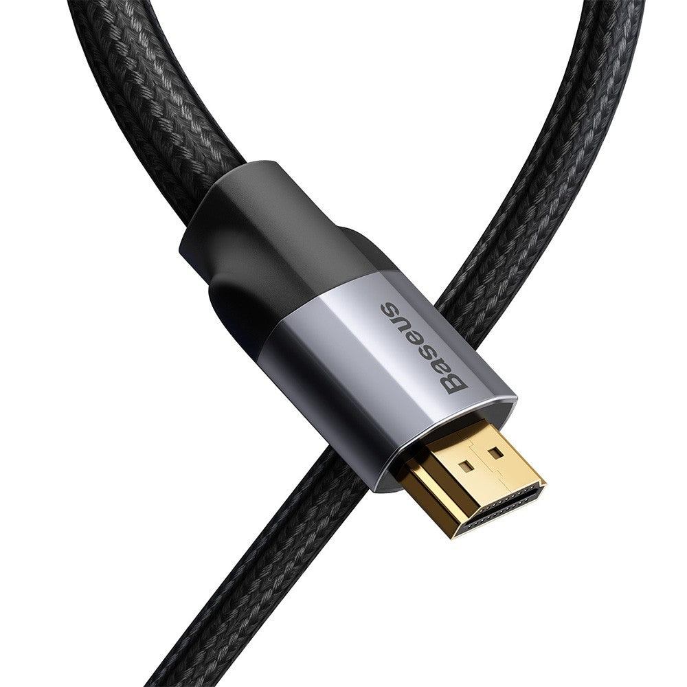 Baseus Enjoyment Series 4KHD Male To 4KHD Male Adapter Cable 2M-Dark Gray