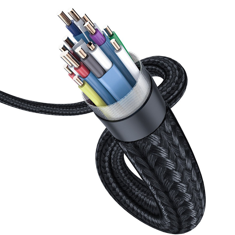 Baseus Enjoyment Series 4KHD Male To 4KHD Male Adapter Cable 2M-Dark Gray