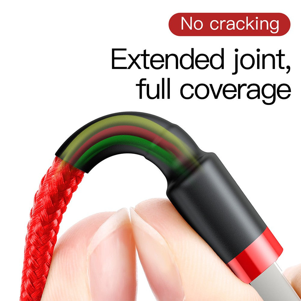 Baseus Cafule Fast Charge USB Data Charging Cable for iPhone-Black+Grey-0.5M