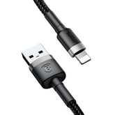 Baseus Cafule Fast Charge USB Data Charging Cable for iPhone-Black+Grey-0.5M