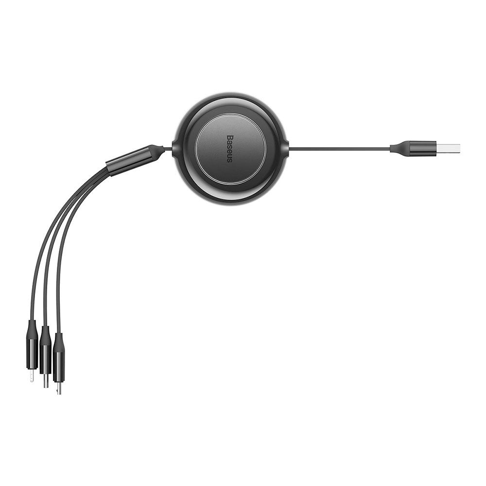 Baseus Bright Mirror 2 Series Retractable 3-in-1 Fast Charging Data Cable USB to M+L+C 3.5A 1.1m